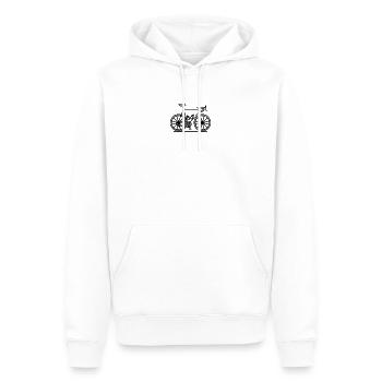 Conception de vélo vintage - Sweat à capuche Premium bio Homme - blanc - Devant - Nico (187cm)