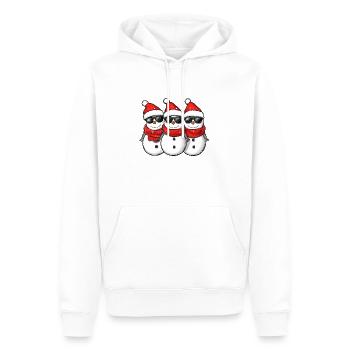 Bonhomme de neige cool Noël - Sweat à capuche Premium bio Homme - blanc - Devant - Nico (187cm)