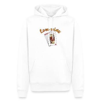 Königin und König der Herzen - Männer Premium Bio Hoodie - Weiß - Vorne - Nico (187cm)