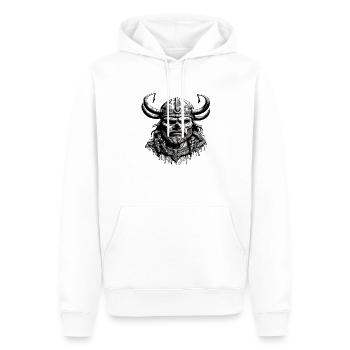 Crâne Viking - Sweat à capuche Premium bio Homme - blanc - Devant - Nico (187cm)