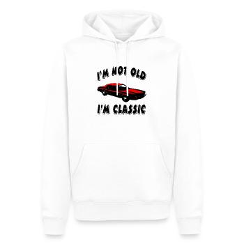 Auto - Männer Premium Bio Hoodie - Weiß - Vorne - Nico (187cm)