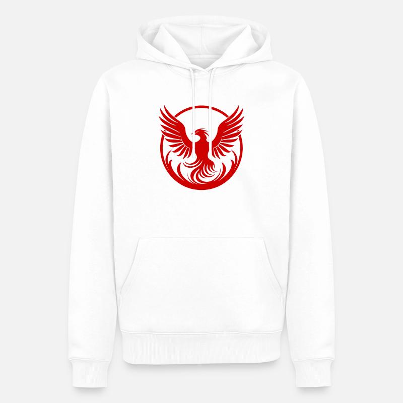 Feuervogel Phönix - Männer Premium Bio Hoodie - Weiß