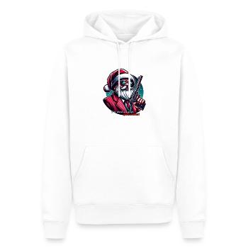 Mafia Weihnachtsmann,Ich klau deine Geschenke - Männer Premium Bio Hoodie - Weiß - Vorne - Nico (187cm)