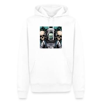 Psychedelischer Raum - Männer Premium Bio Hoodie - Weiß - Vorne - Nico (187cm)