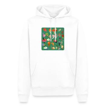 Bouquet d’escargots - Sweat à capuche Premium bio Homme - blanc - Devant - Nico (187cm)