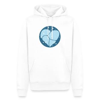 Cœur de neige - Sweat à capuche Premium bio Homme - blanc - Devant - Nico (187cm)