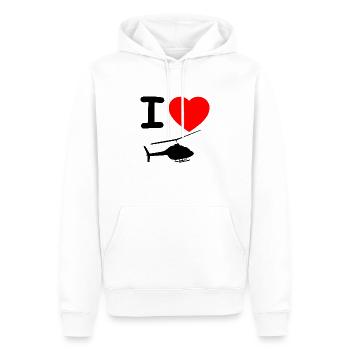 Hubschrauber - Männer Premium Bio Hoodie - Weiß - Vorne - Nico (187cm)