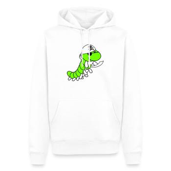 Raupe Böse Piraten Matrose Mütze Lustig Süß Comic - Männer Premium Bio Hoodie - Weiß - Vorne - Nico (187cm)