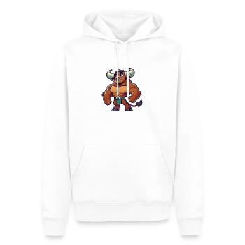 Minotaurus Comic - Männer Premium Bio Hoodie - Weiß - Vorne - Nico (187cm)