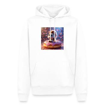 Zuckerwölkchen super süß - Männer Premium Bio Hoodie - Weiß - Vorne - Nico (187cm)