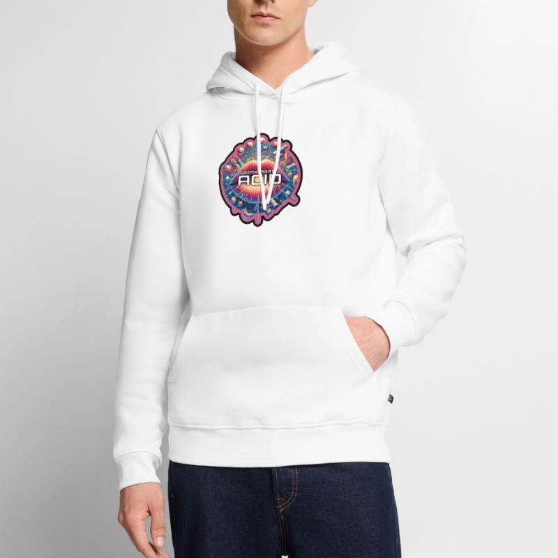 Microdot Tribe New Version with Solid Edging Men’s Premium Organic Hoodie