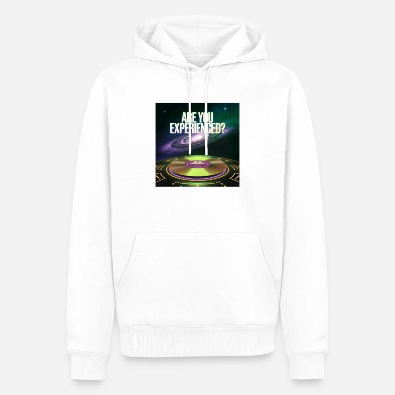L’expérience vinyle du futur - Sweat à capuche Premium bio Homme - blanc
