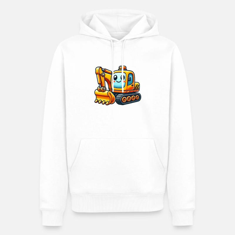 Bagger Comic - Männer Premium Bio Hoodie - Weiß
