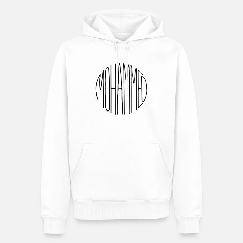 Mohammed - Männer Premium Bio Hoodie - Weiß
