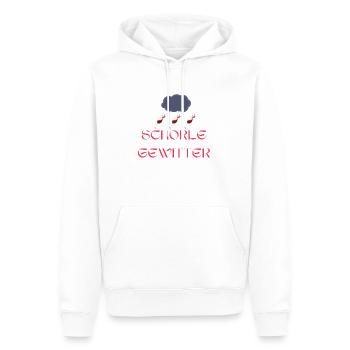 SCHORLE GEWITTER - Männer Premium Bio Hoodie - Weiß - Vorne - Nico (187cm)