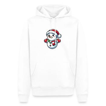 Bonhomme de neige - Sweat à capuche Premium bio Homme - blanc - Devant - Nico (187cm)