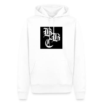 B*C - Männer Premium Bio Hoodie - Weiß - Vorne - Nico (187cm)