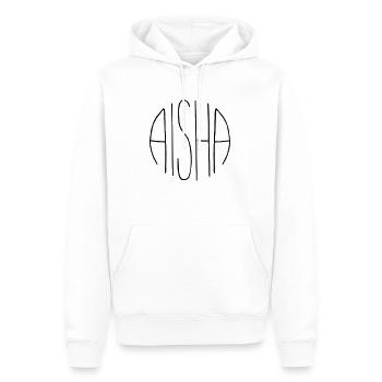 Aisha - Sweat à capuche Premium bio Homme - blanc - Devant - Nico (187cm)