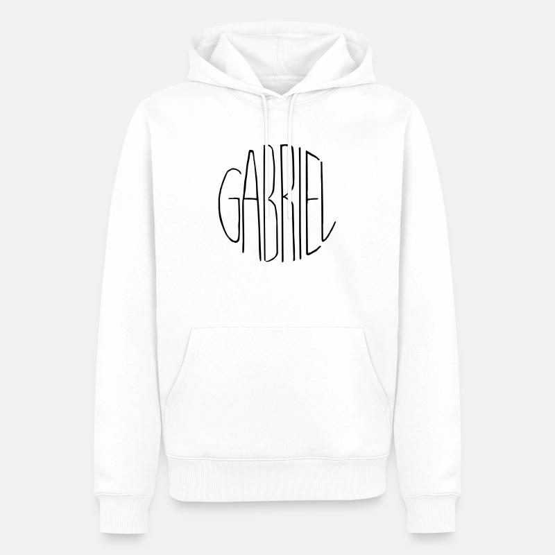 Gabriel - Sweat à capuche Premium bio Homme - blanc