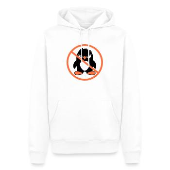 Böse Pinguine Verboten Bereich Schild Hinweis Cool - Männer Premium Bio Hoodie - Weiß - Vorne - Nico (187cm)