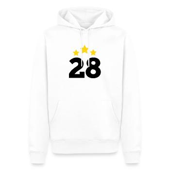 28 Jahre Stern - Geschenk zum 28-jährigen Jubiläum - Männer Premium Bio Hoodie - Weiß - Vorne - Nico (187cm)