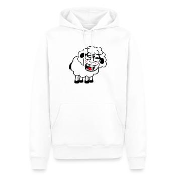 Schaf Nerd Hornbrille Brille Spange Geek Schlau - Männer Premium Bio Hoodie - Weiß - Vorne - Nico (187cm)