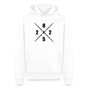2025 - Sweat à capuche Premium bio Homme - blanc - Devant - Nico (187cm)