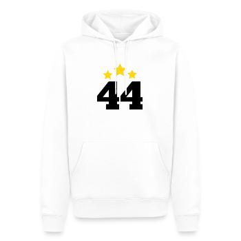 44 Jahre Stern - Geschenk zum 44. Jubiläum - Männer Premium Bio Hoodie - Weiß - Vorne - Nico (187cm)