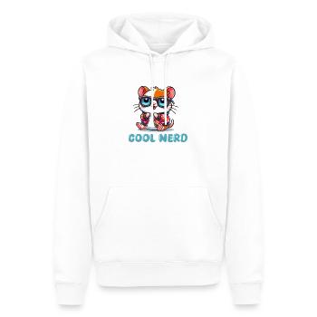 hamster comic cool nerd - Männer Premium Bio Hoodie - Weiß - Vorne - Nico (187cm)