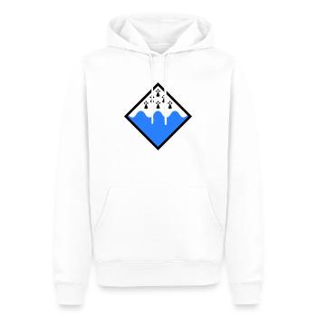Morbihan - Männer Premium Bio Hoodie - Weiß - Vorne - Nico (187cm)