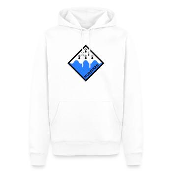 Morbihan - Männer Premium Bio Hoodie - Weiß - Vorne - Nico (187cm)