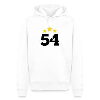 54 ans étoile - cadeau 54e anniversaire - Sweat à capuche Premium bio Homme - blanc - Devant - Nico (187cm)