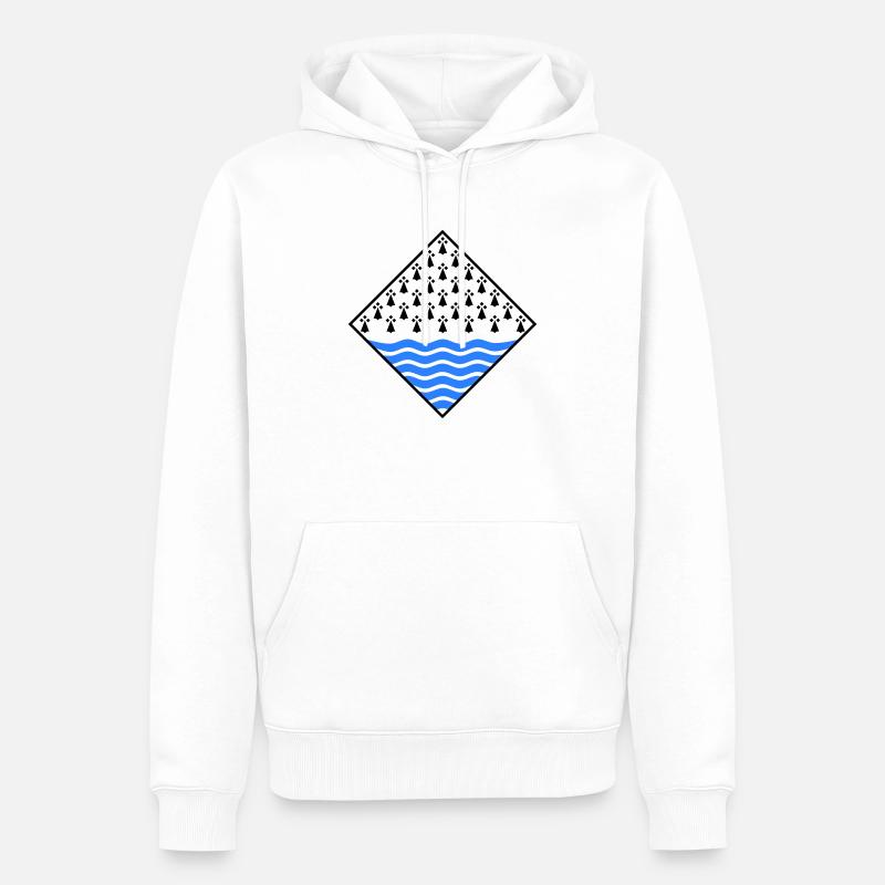 Morbihan - Männer Premium Bio Hoodie - Weiß