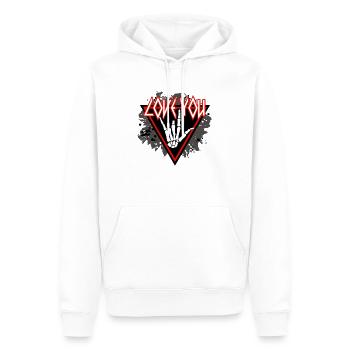 xoxo love you amore Blumen Frauen Valentinstag - Männer Premium Bio Hoodie - Weiß - Vorne - Nico (187cm)