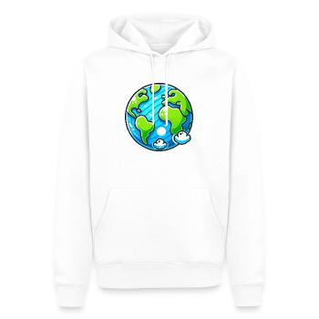 Planète Terre - Sweat à capuche Premium bio Homme - blanc - Devant - Nico (187cm)