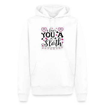 xoxo love you amore Blumen Frauen Valentinstag 14 - Männer Premium Bio Hoodie - Weiß - Vorne - Nico (187cm)