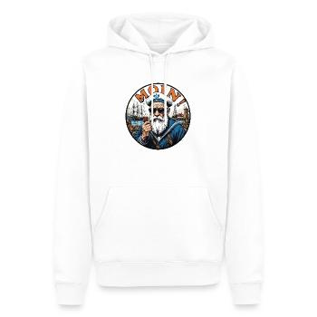 MOIN - 0026422 - Männer Premium Bio Hoodie - Weiß - Vorne - Nico (187cm)