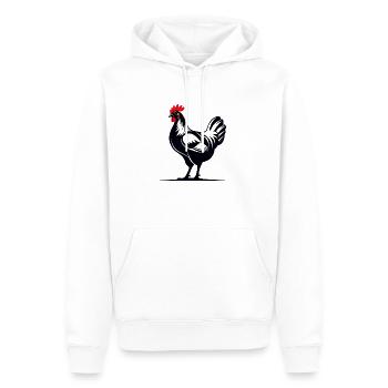 Hahn - Männer Premium Bio Hoodie - Weiß - Vorne - Nico (187cm)