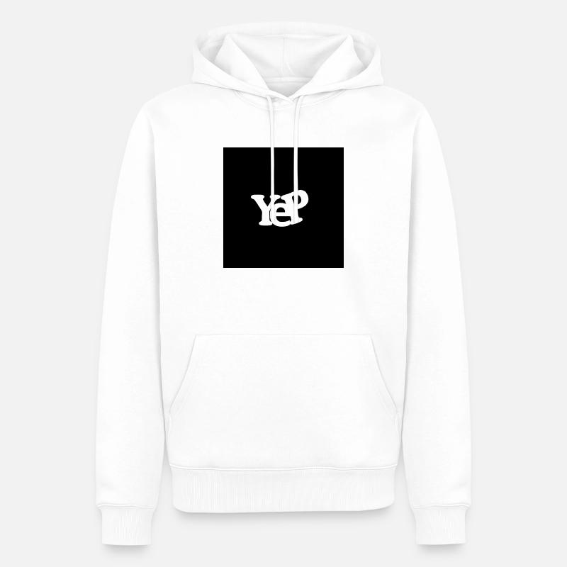 IMG 4558 - Sweat à capuche Premium bio Homme - blanc