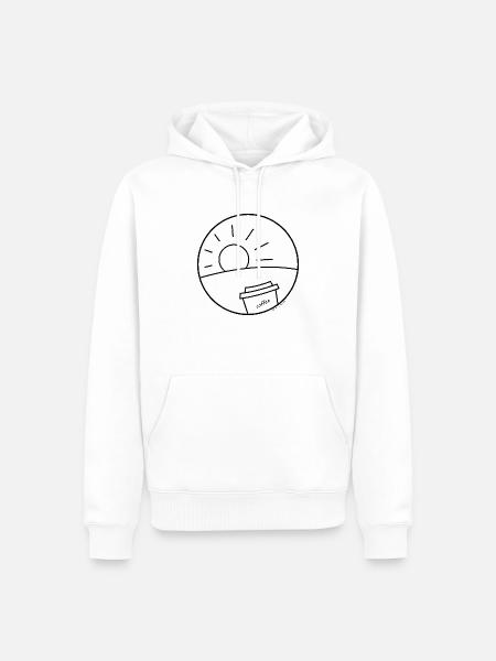 Coffee to go - Männer Premium Bio Hoodie - Weiß