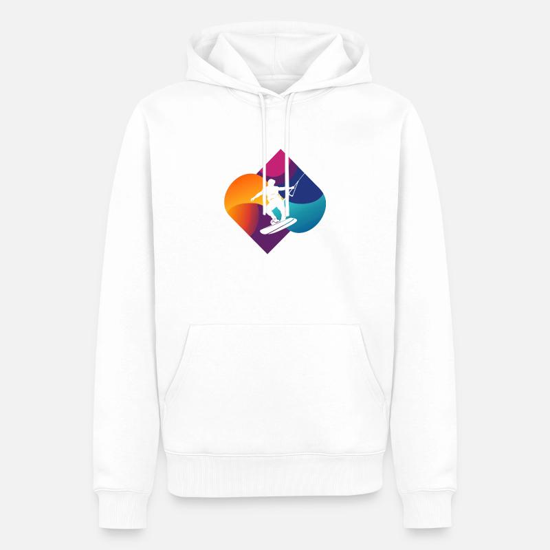 Wakeboarder Surf - Sweat à capuche Premium bio Homme - blanc