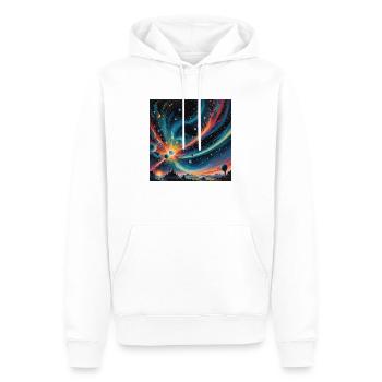 a little bit in space - Männer Premium Bio Hoodie - Weiß - Vorne - Nico (187cm)