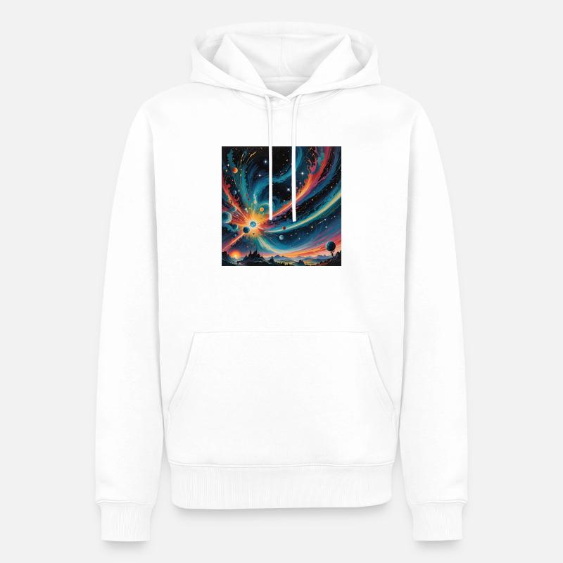a little bit in space - Männer Premium Bio Hoodie - Weiß