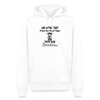 cooles Schaf mit Statement - Männer Premium Bio Hoodie - Weiß - Vorne - Nico (187cm)