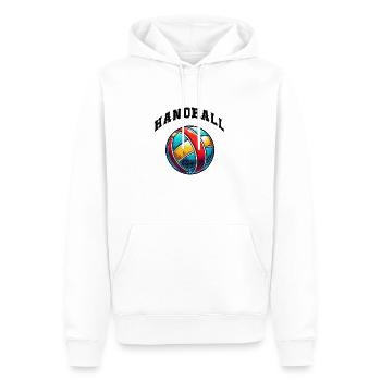 handball - Sweat à capuche Premium bio Homme - blanc - Devant - Nico (187cm)