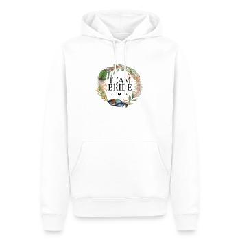 Team Trense Kranz Boho Blumen - Männer Premium Bio Hoodie - Weiß - Vorne - Nico (187cm)