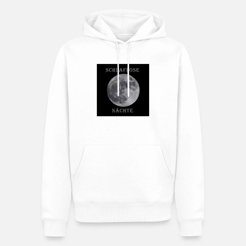 Nuits blanches - Sweat à capuche Premium bio Homme - blanc