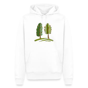 Baum - Männer Premium Bio Hoodie - Weiß - Vorne - Nico (187cm)