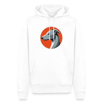 Galgo - Männer Premium Bio Hoodie - Weiß - Vorne - Nico (187cm)
