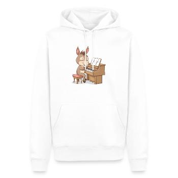 Comédie musicale Donkey Donkey - Sweat à capuche Premium bio Homme - blanc - Devant - Nico (187cm)